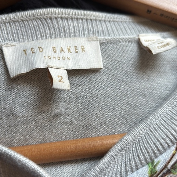 Ted Baker Women's Jaynii Oriental Blossom Cardigan size 2 ( size 6 in US) - Picture 4 of 6